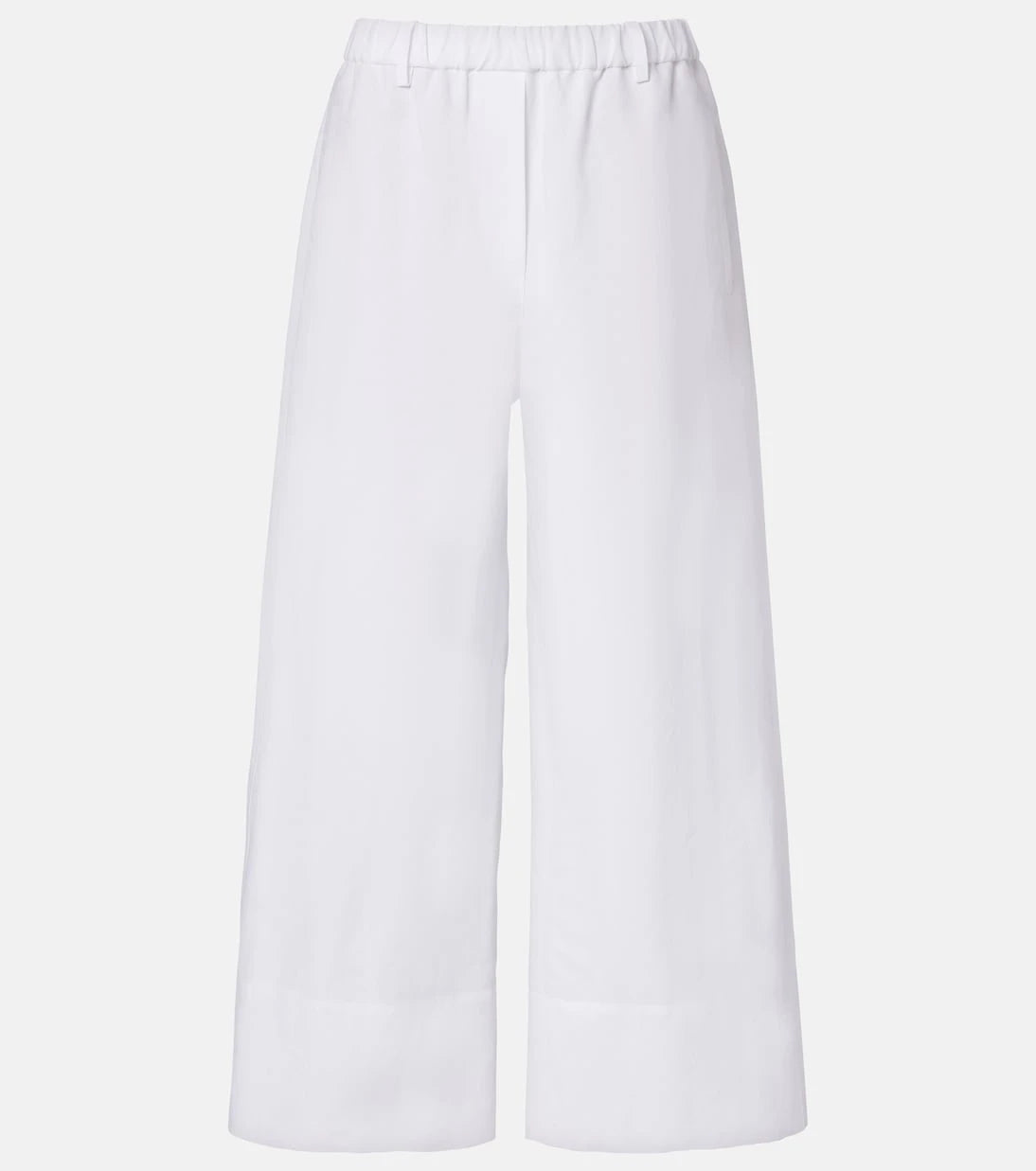 Brunello Cucinelli - Linen and cotton wide-leg pants