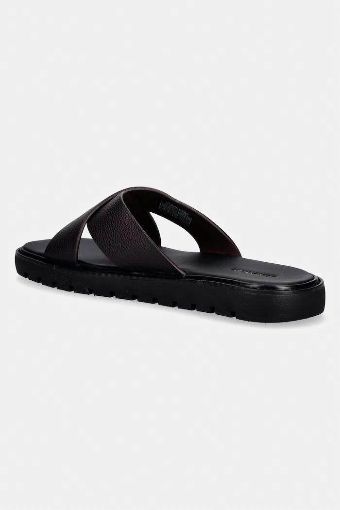 Calvin Klein Erkek Deri Terlik SQ MOLDED SANDAL XCROSS LTH