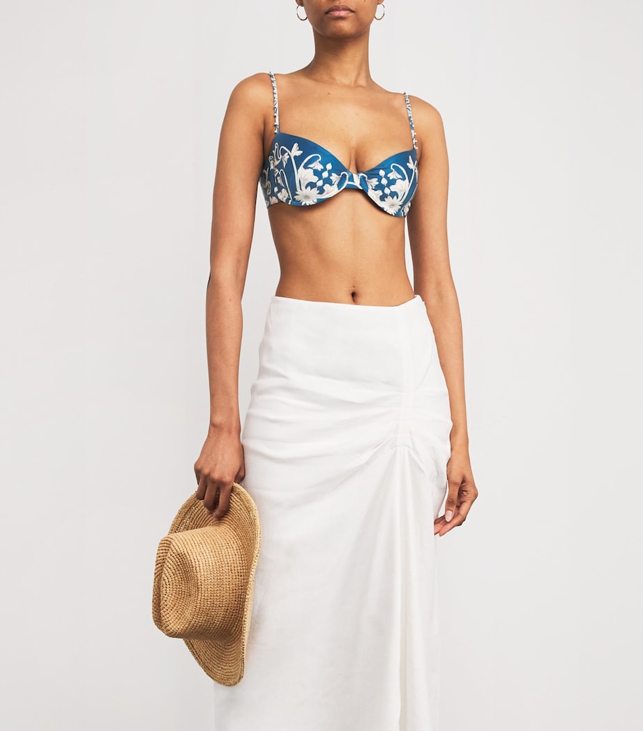 Agua By Agua Bendita Blue Underwired Magdelena Bikini Top