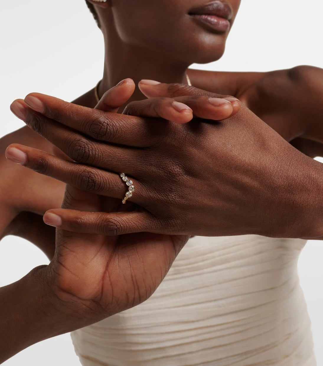 Sophie Bille Brahe - Ensemble Ocean 18kt gold ring with diamonds