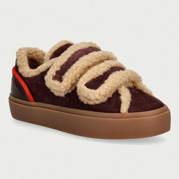 Inuikii Lila Shearling Low Velcro Kadın Süet Sneaker