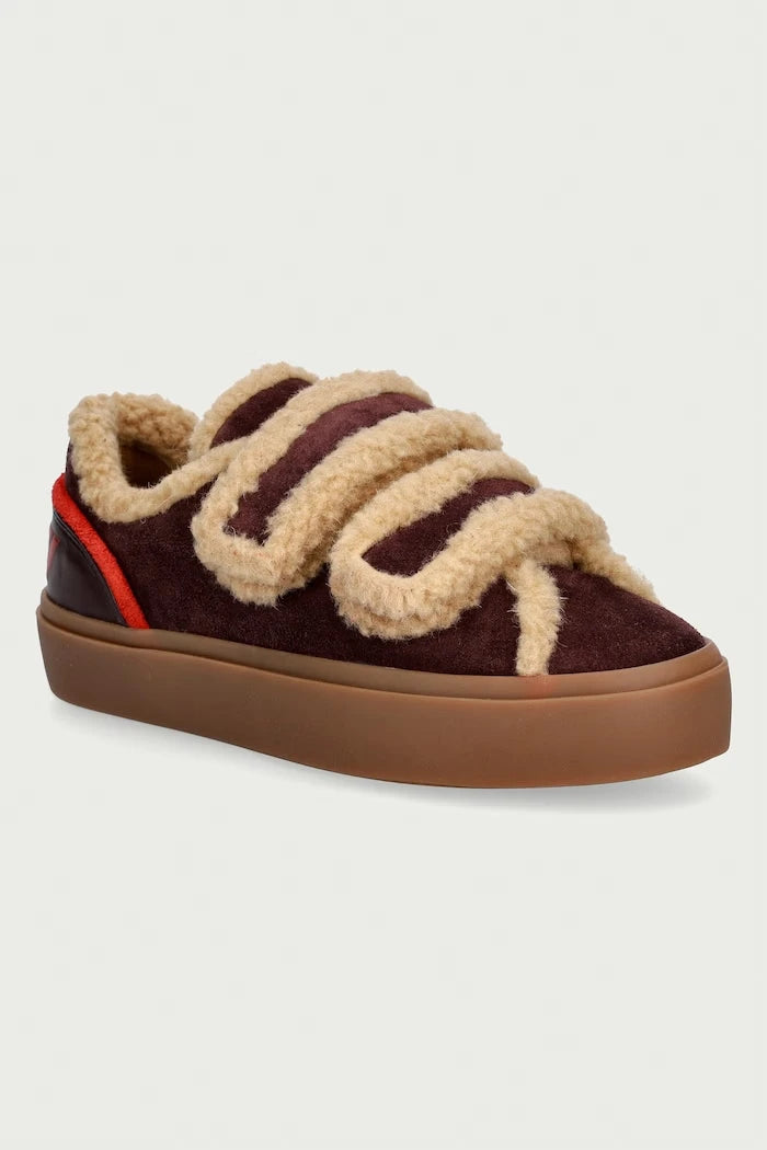 Inuikii Lila Shearling Low Velcro Kadın Süet Sneaker