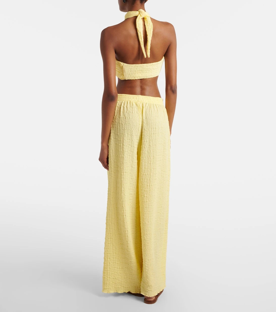 Jade Swim - Mika seersucker wide-leg pants