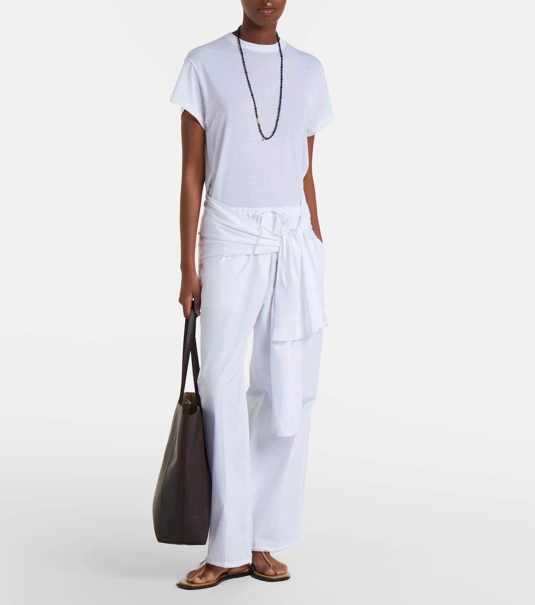 Toteme - Tie-waist jersey top