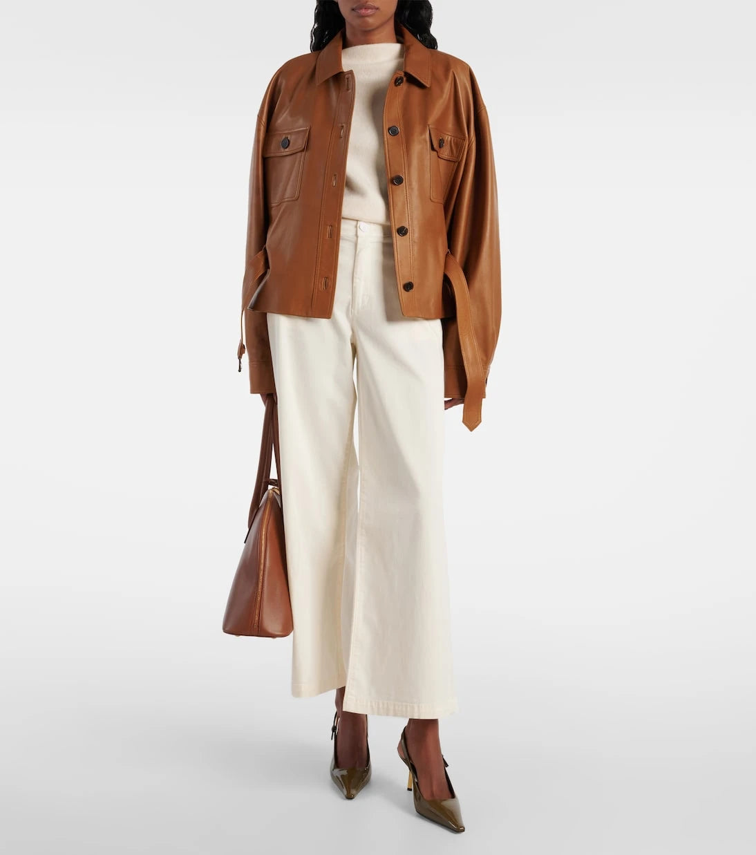 AG Jeans - Caden cotton-blend twill wide-leg pants