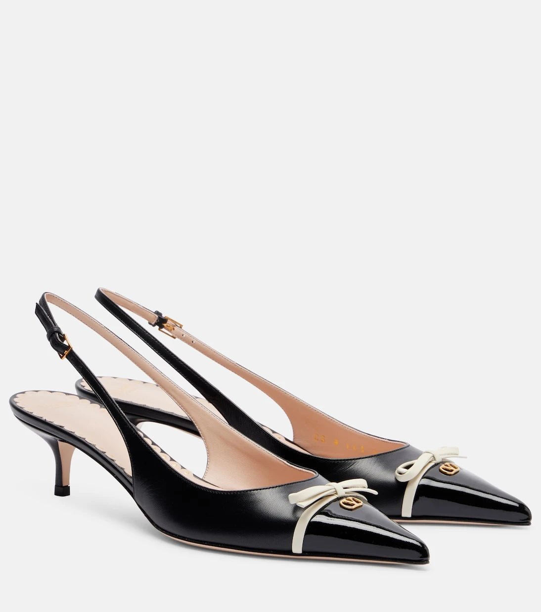 Valentino Garavani - Bepointy leather slingback pumps