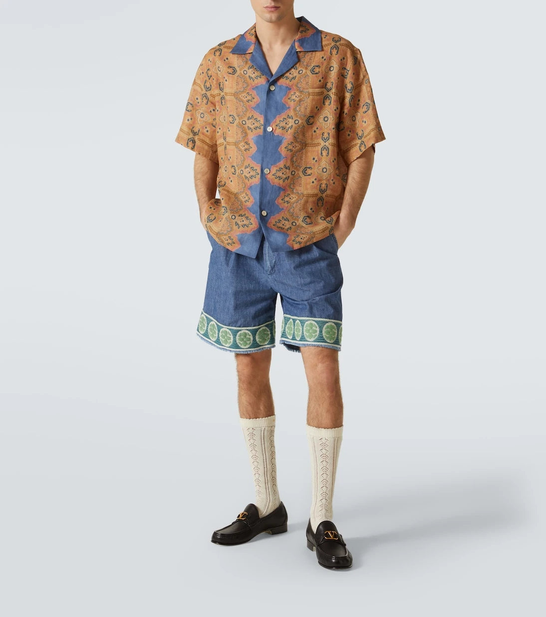 Valentino - Printed linen shirt