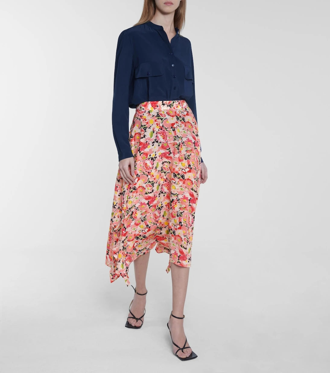 Stella McCartney - Ashlyn floral silk midi skirt