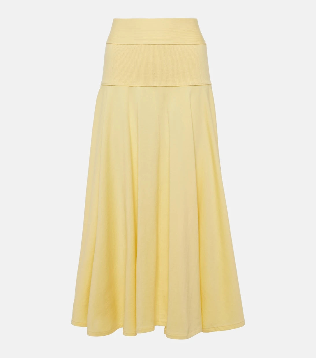 Plan C - Pleated knit midi skirt