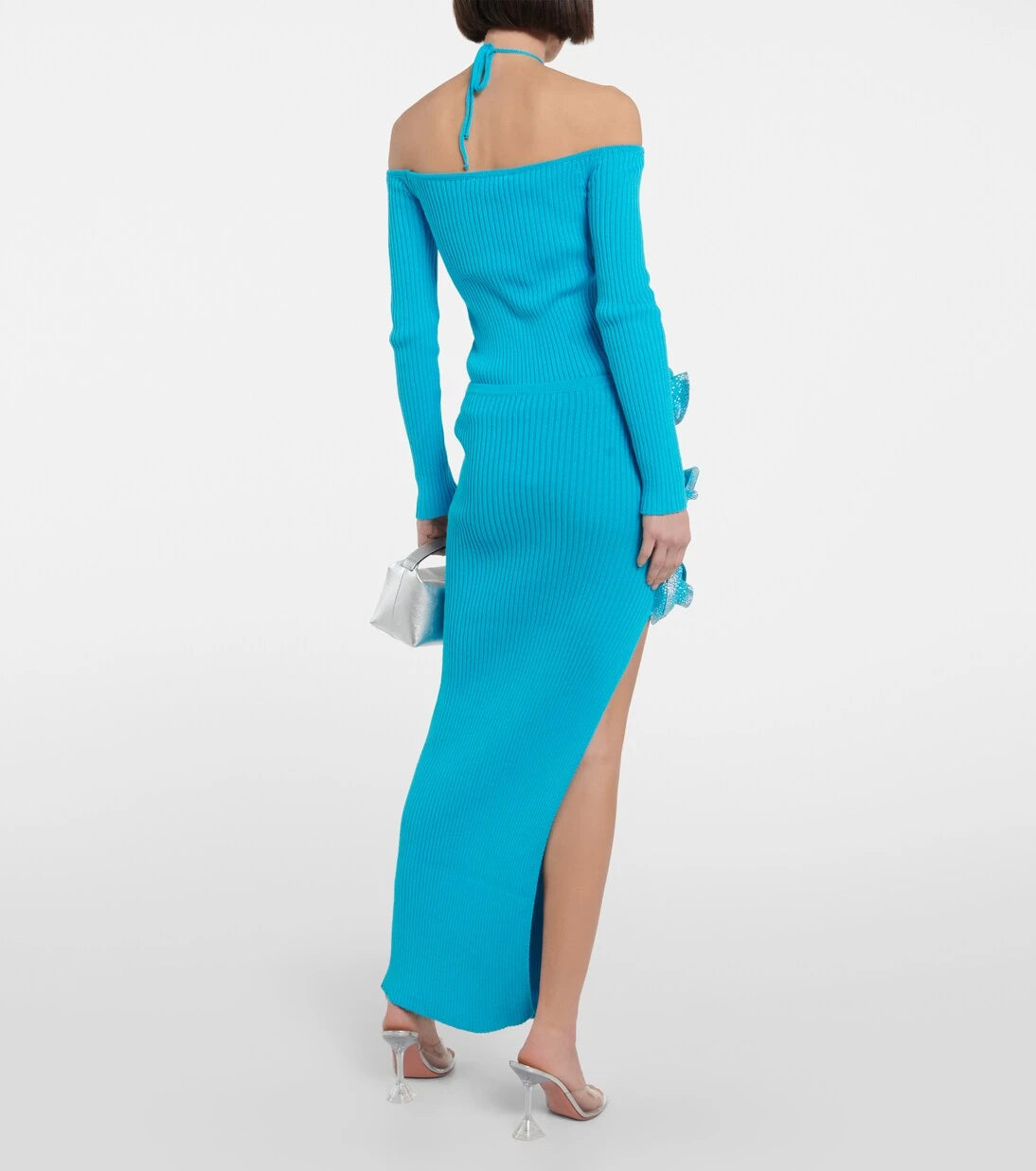 Giuseppe di Morabito - Embellished ribbed-knit midi skirt