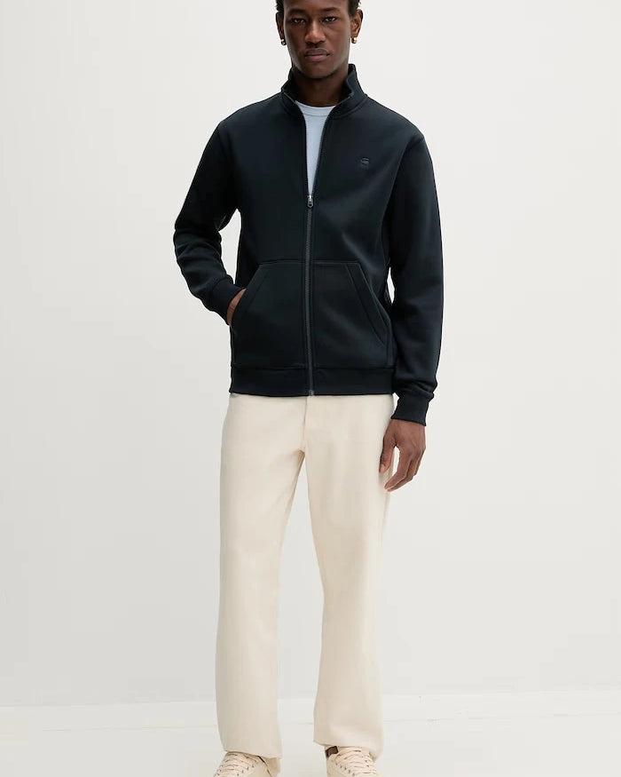 G-Star fermuarlı erkek pamuklu sweatshirt Premium core track