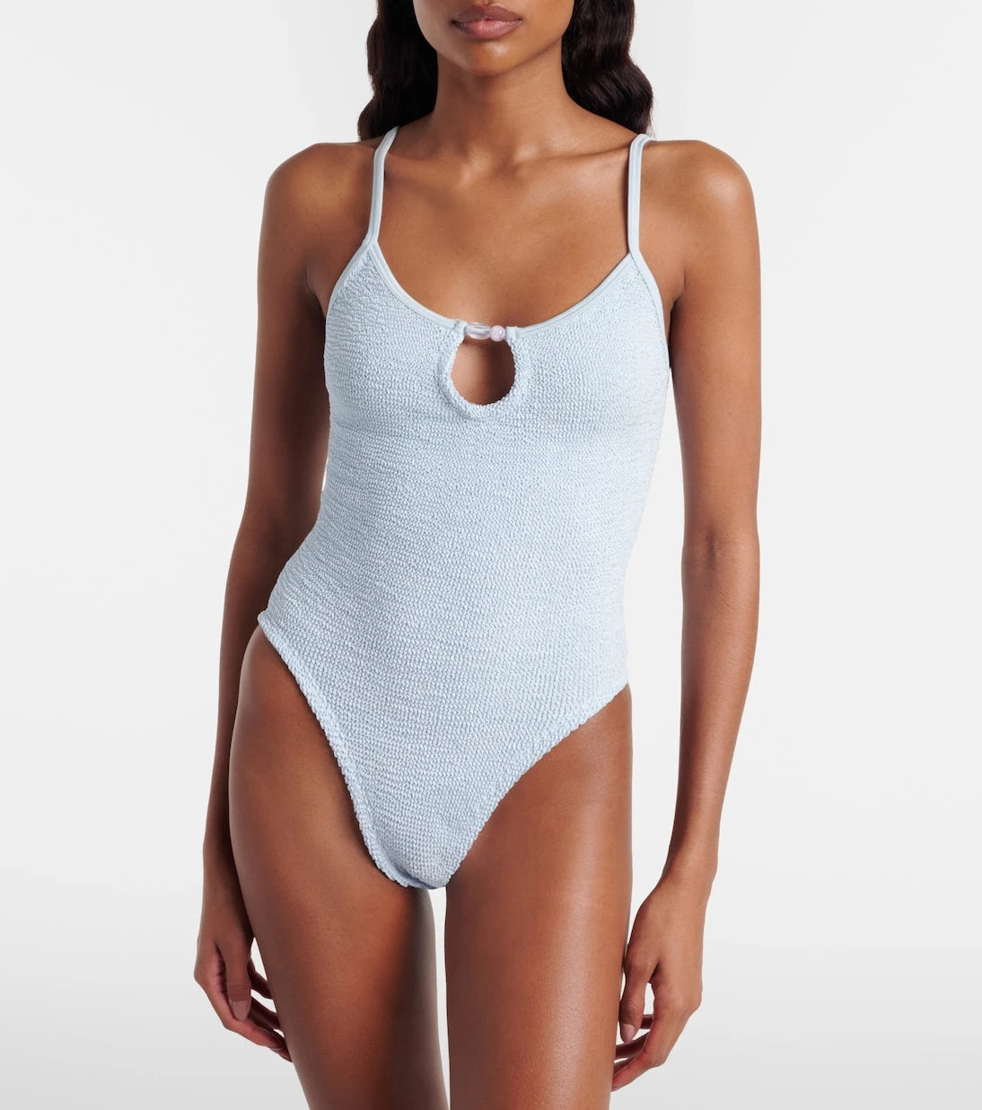 Hunza G - Mia beaded cutout swimsuit