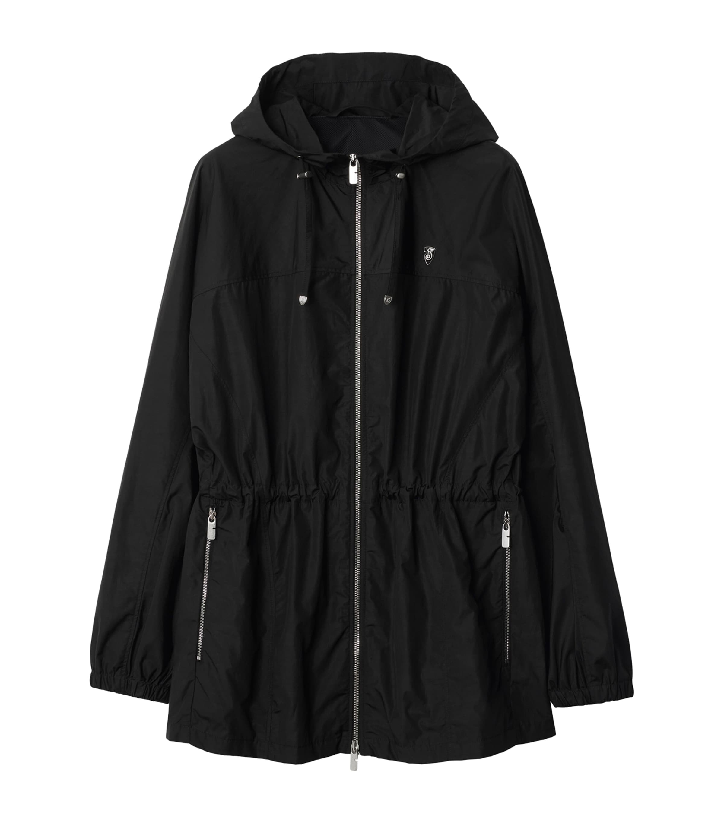 Black B Shield-Plaque Short Parka