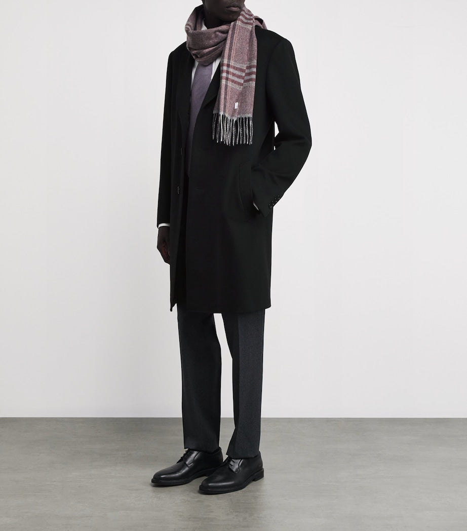 Canali Black Wool-Cashmere Overcoat