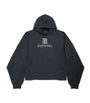 Black Cotton Logo Hoodie