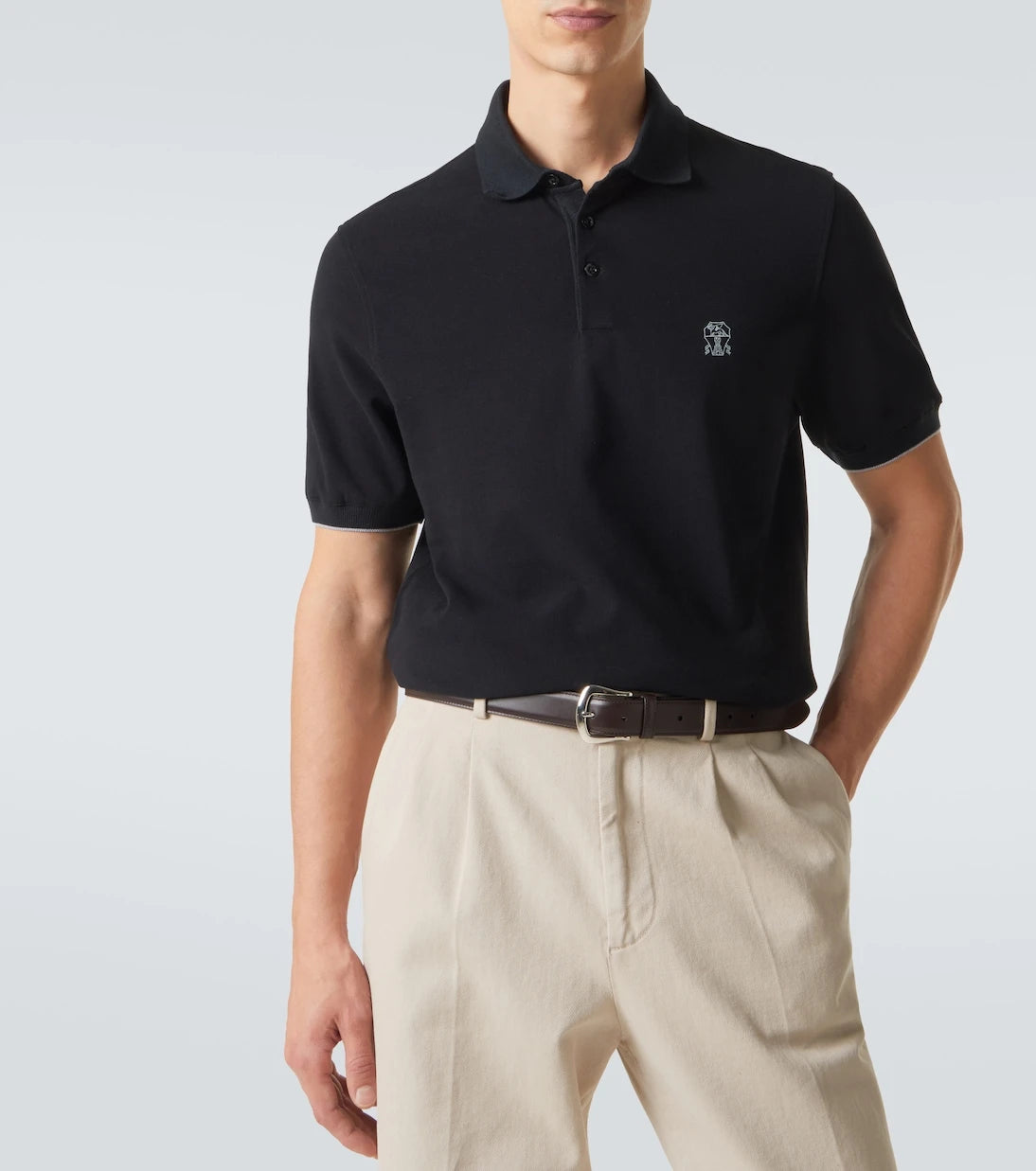 Brunello Cucinelli - Logo cotton polo shirt