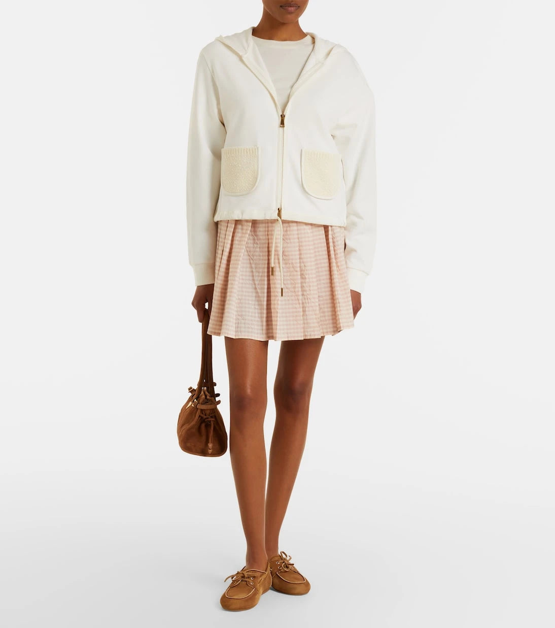 Moncler - Cotton-blend zip-up hoodie