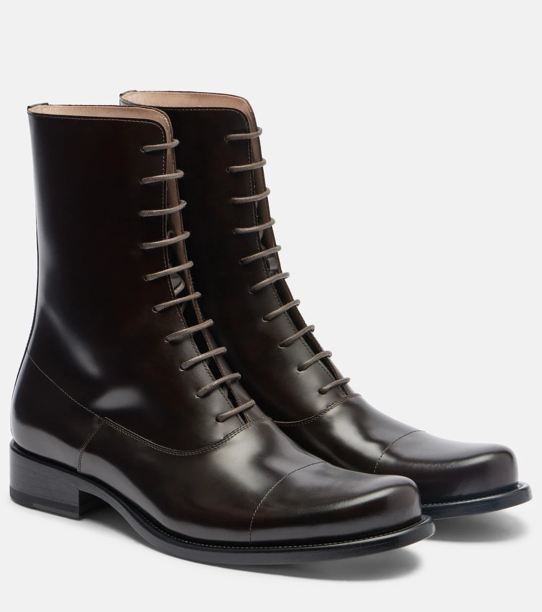 The Row - Kai leather lace-up boots