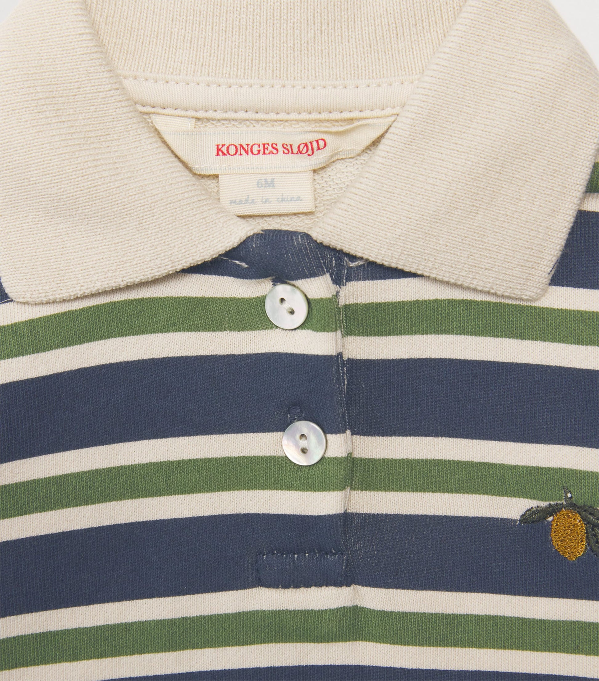 Cotton Stripe Polo Sweater Bodysuit (1-18 Months)