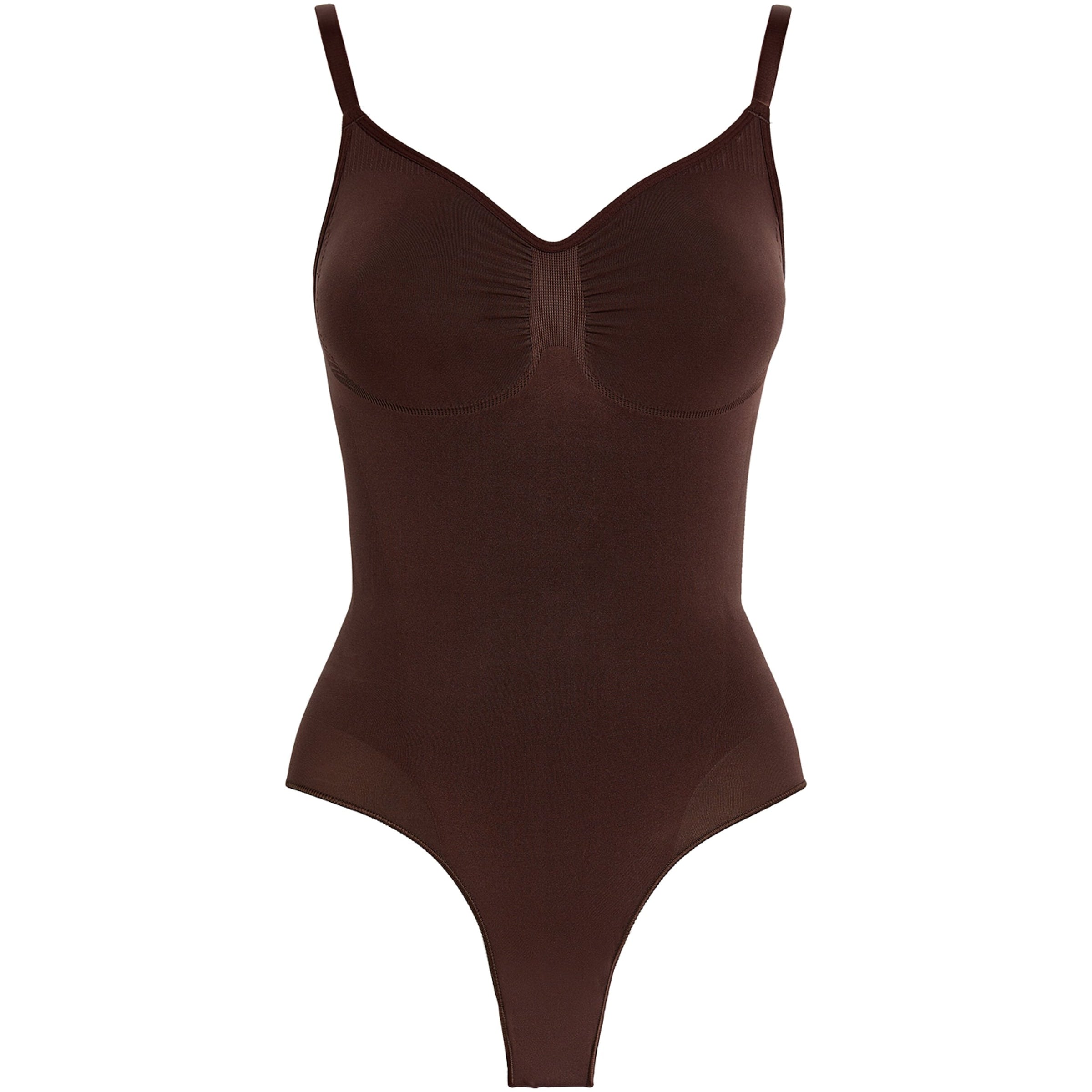 Skims Brown Seamless Sculpt Brief Bodysuit