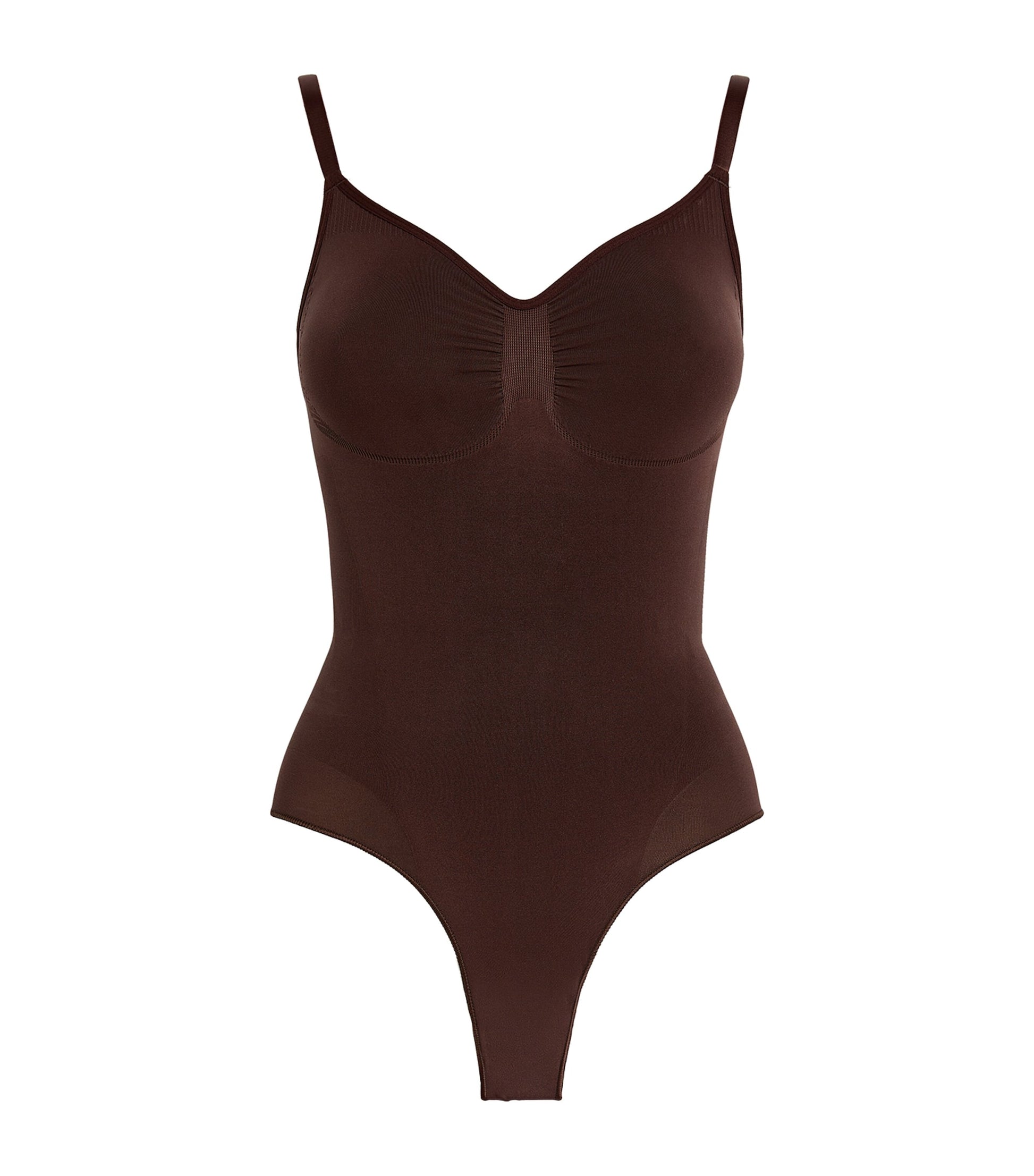Skims Brown Seamless Sculpt Brief Bodysuit