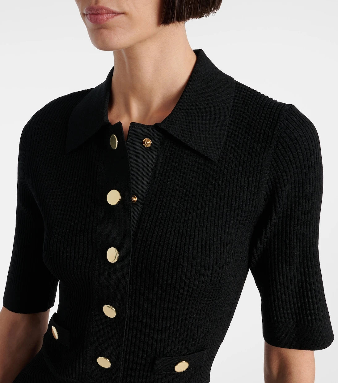 Veronica Beard - Lauper ribbed-knit polo dress