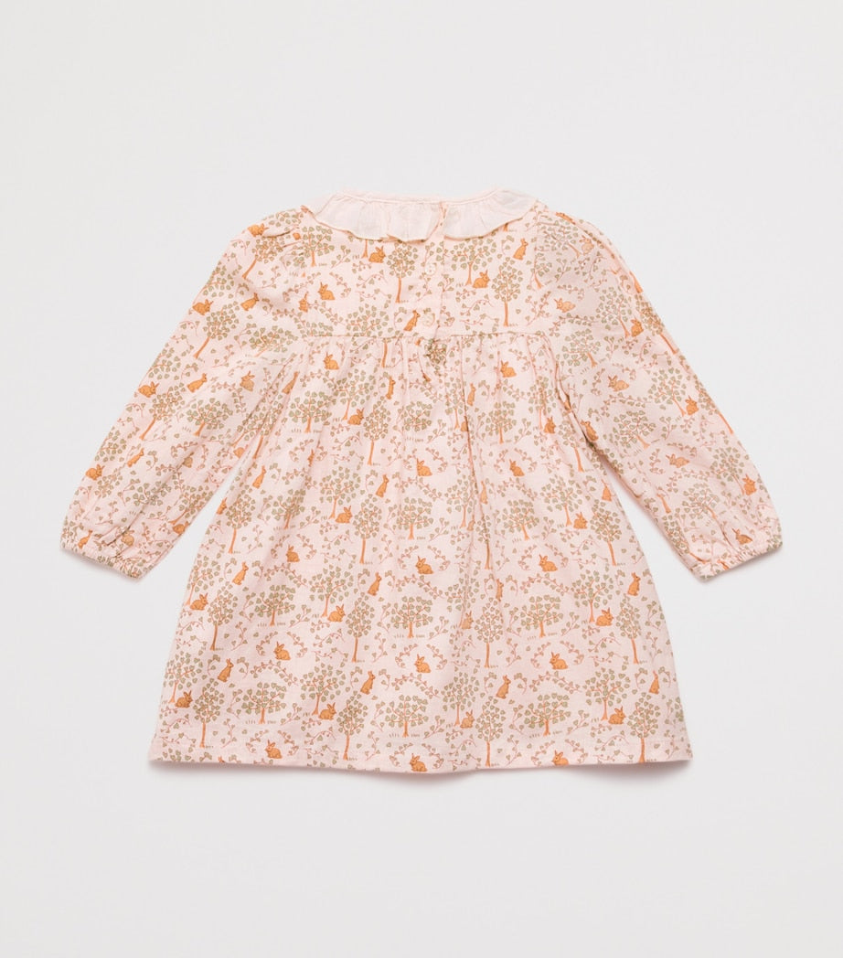 Gingersnaps Cotton Bunny Meadow Trixie Smock Dress (6-36 Months)