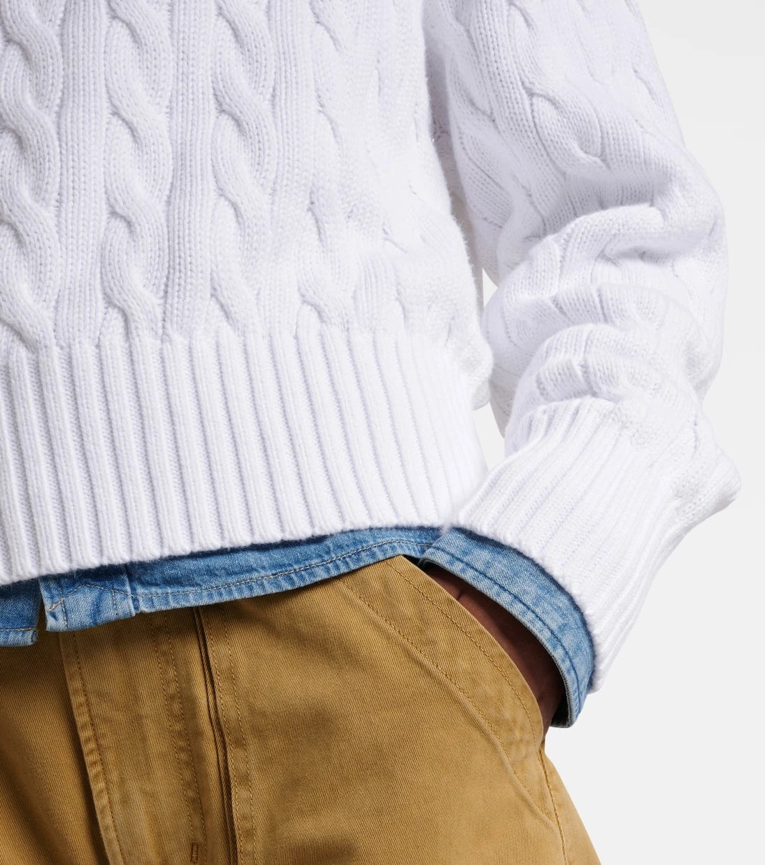Polo Ralph Lauren - Logo cable-knit cotton half-zip sweater