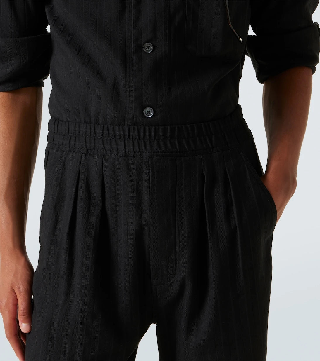 Tom Ford - Striped cotton and silk straight pants