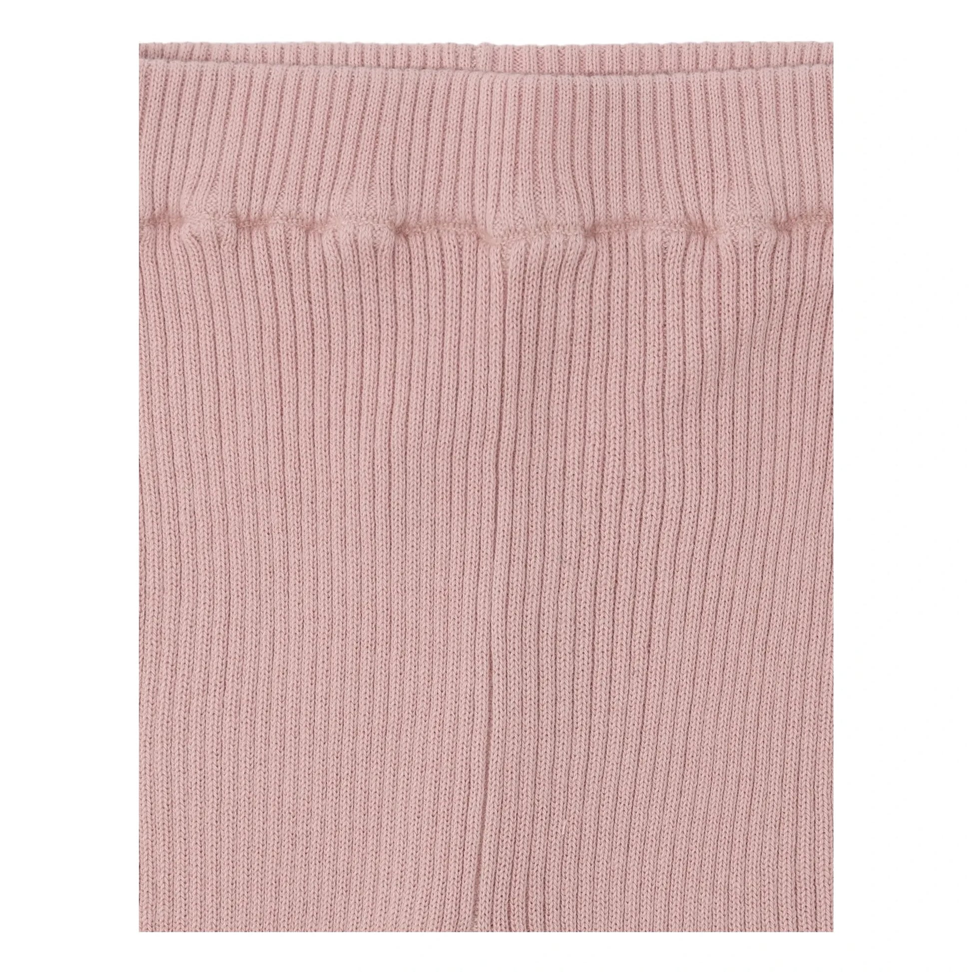 FUB - Extra Fine Knit Organic Cotton Ruffle Legging | Pale Pink
