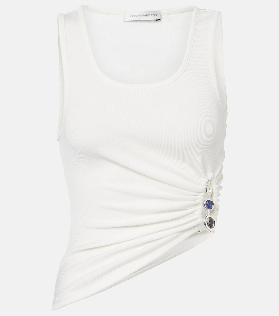 Christopher Esber - Droplet Crystal embellished ruched tank top