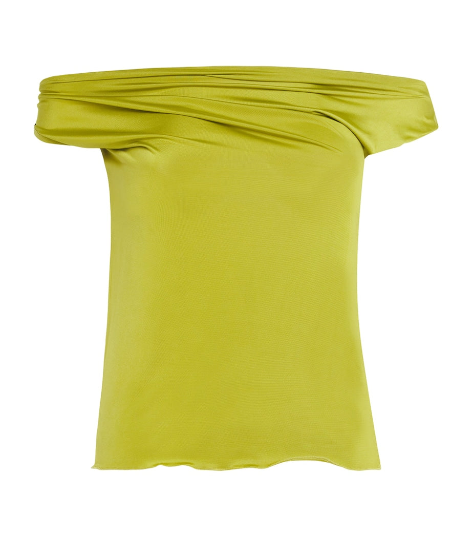 Nadine Mos Green Jersey Draped Top