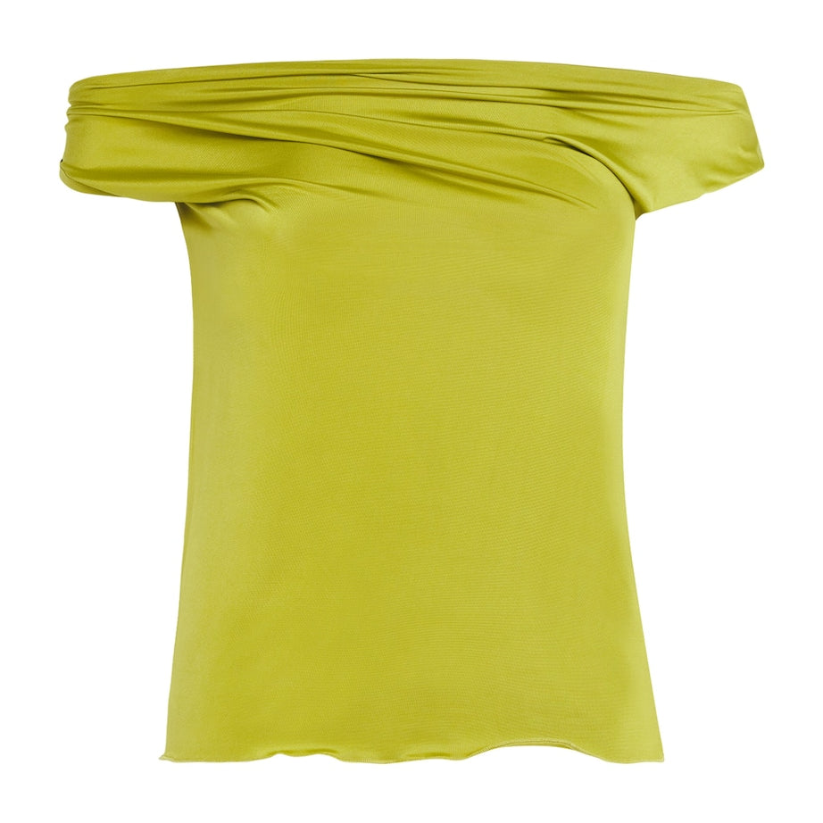 Nadine Mos Green Jersey Draped Top