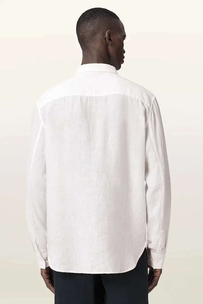 AllSaints риза мъжка от лен LOOM