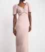 Huishan Zhang Pink Embellished Myrna Maxi Dress
