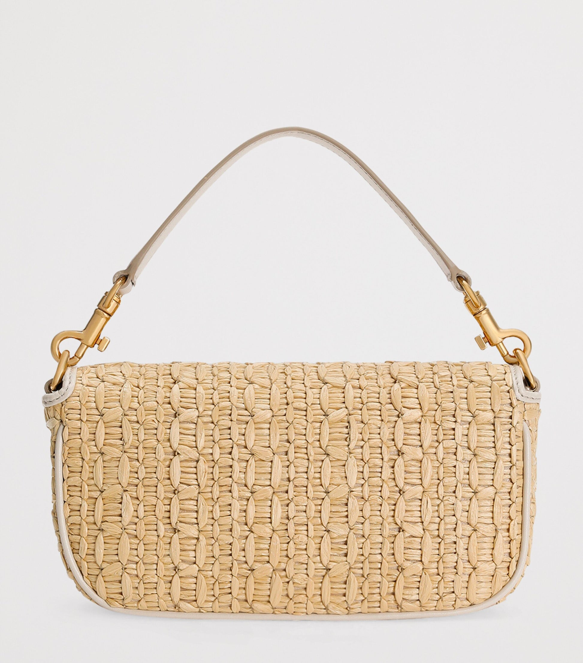 Multi Raffia Top-Handle Bag