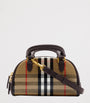 Burberry Beige Mini Canvas Highlands Bowling Bag