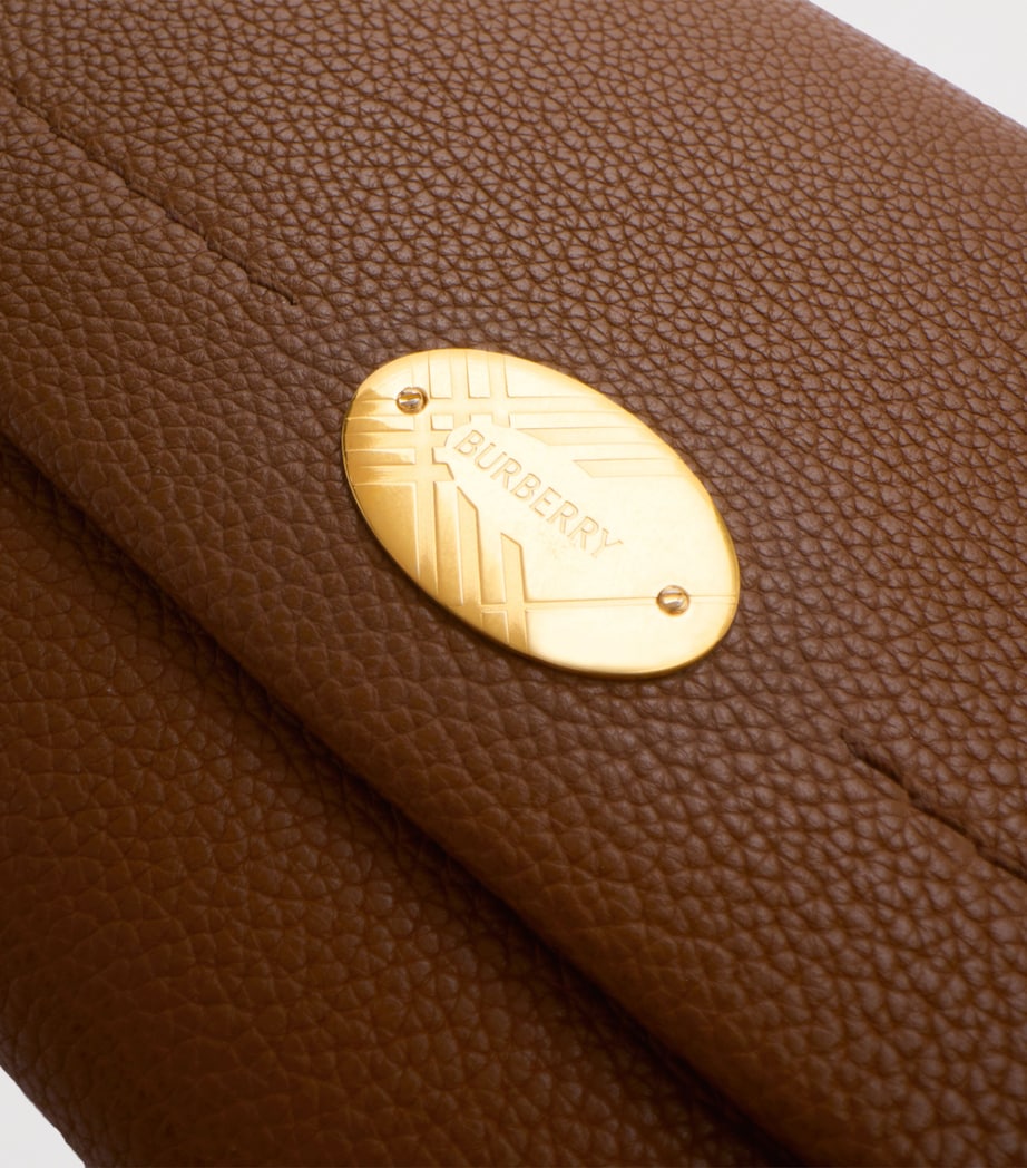 Burberry Brown Leather Cotswolds Strap Wallet