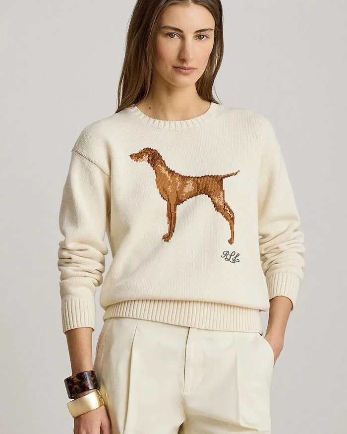Lauren Ralph Lauren kadın pamuklu kazak