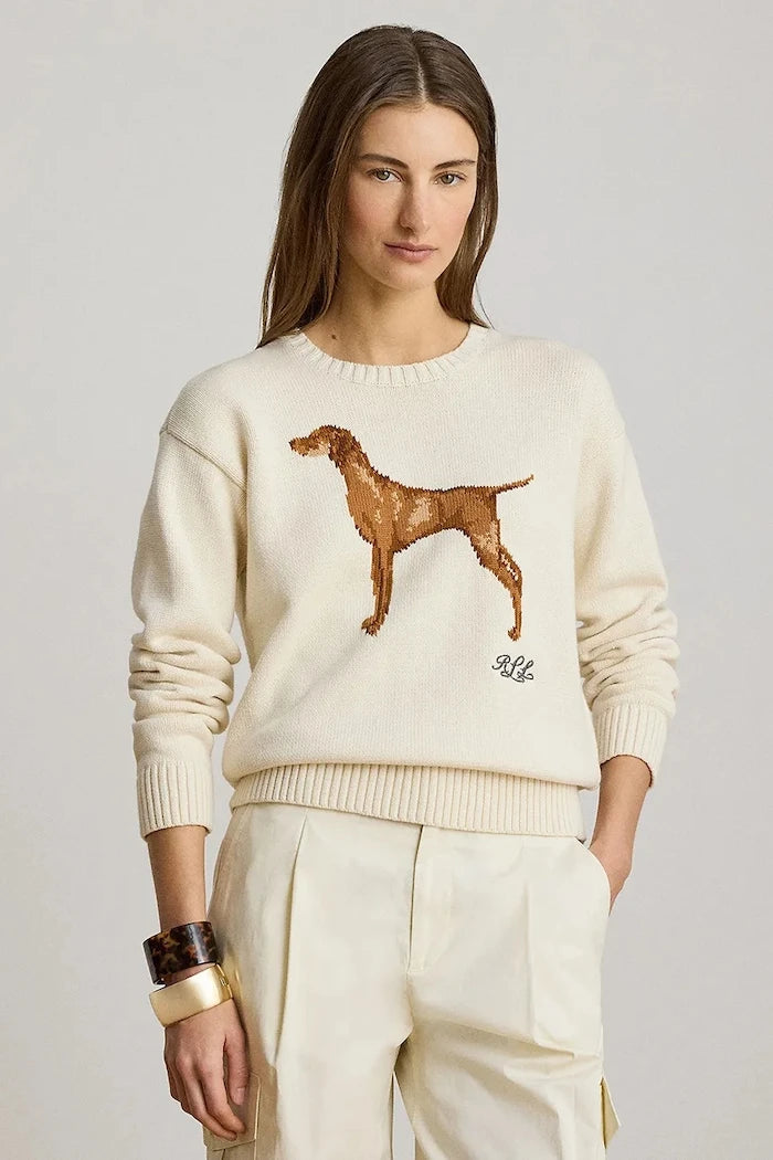 Lauren Ralph Lauren kadın pamuklu kazak