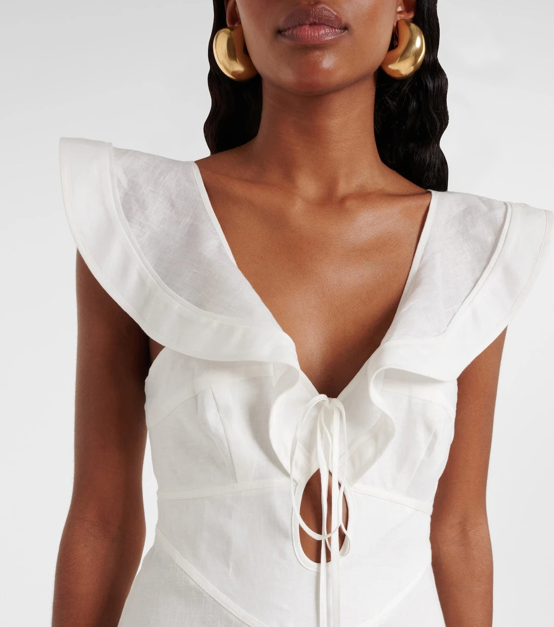 Zimmermann - Rhiannon ruffled linen midi dress