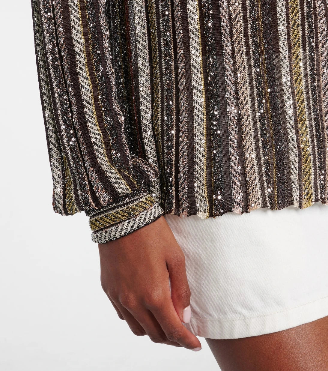 Missoni - قميص هينلي مخطط من اللاميه