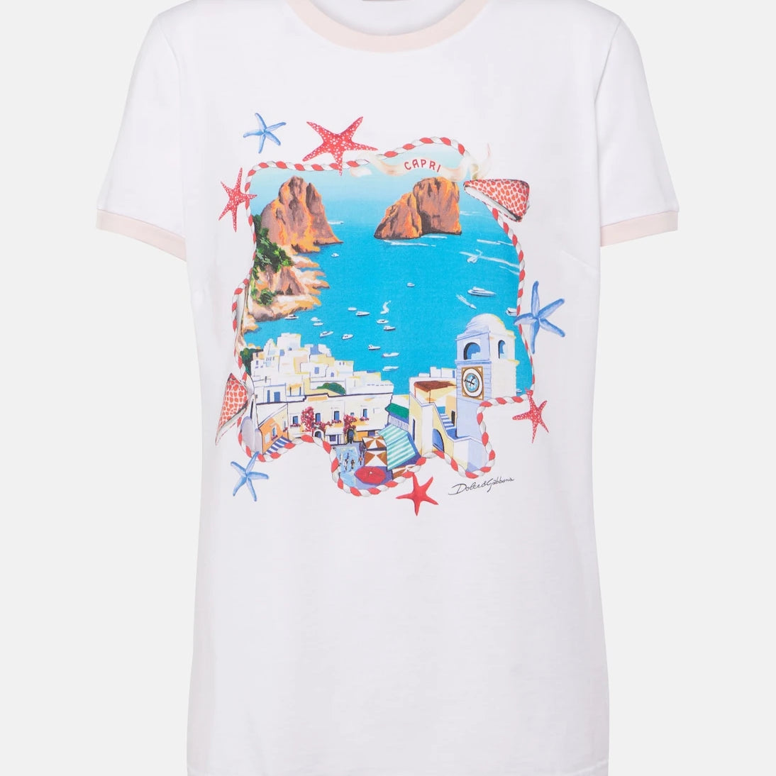 Dolce&Gabbana - Capri printed cotton jersey T-shirt