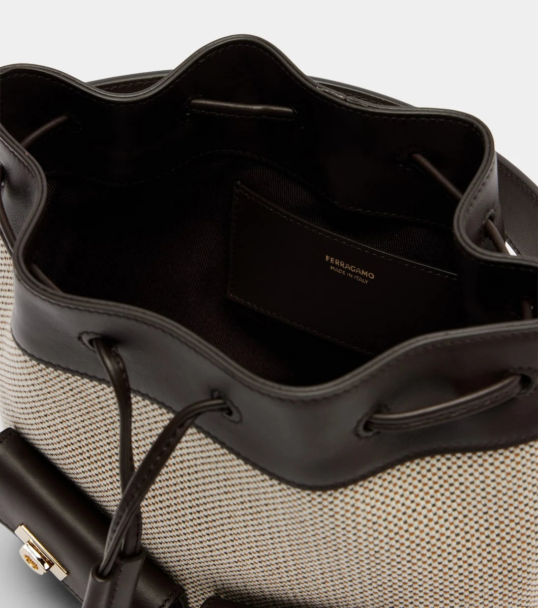 Ferragamo - Harley Mini canvas bucket bag