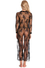 Long Floral Lace Robe