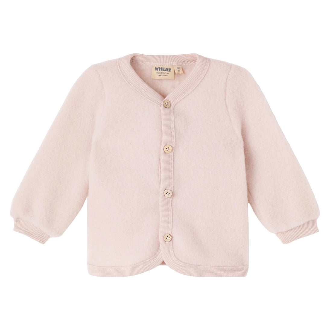 Wheat - Baby Kari wool fleece cardigan