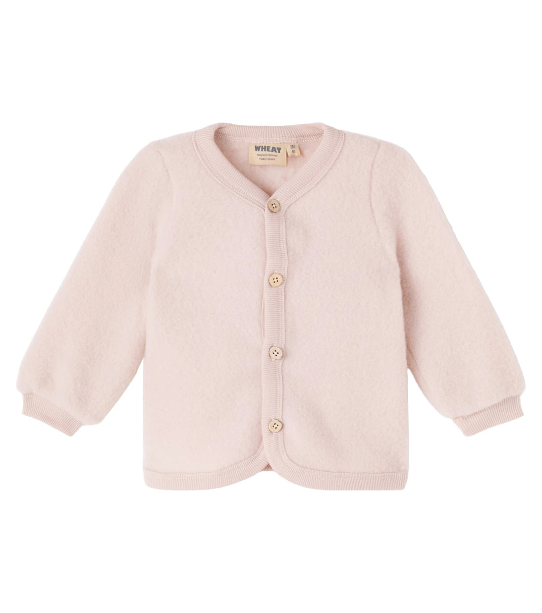 Wheat - Baby Kari wool fleece cardigan