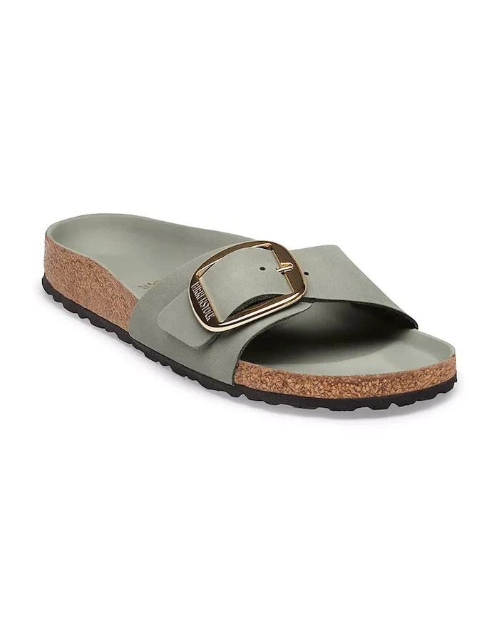 Birkenstock Kadın Deri Terlik Madrid Big Buckle Oiled Leather