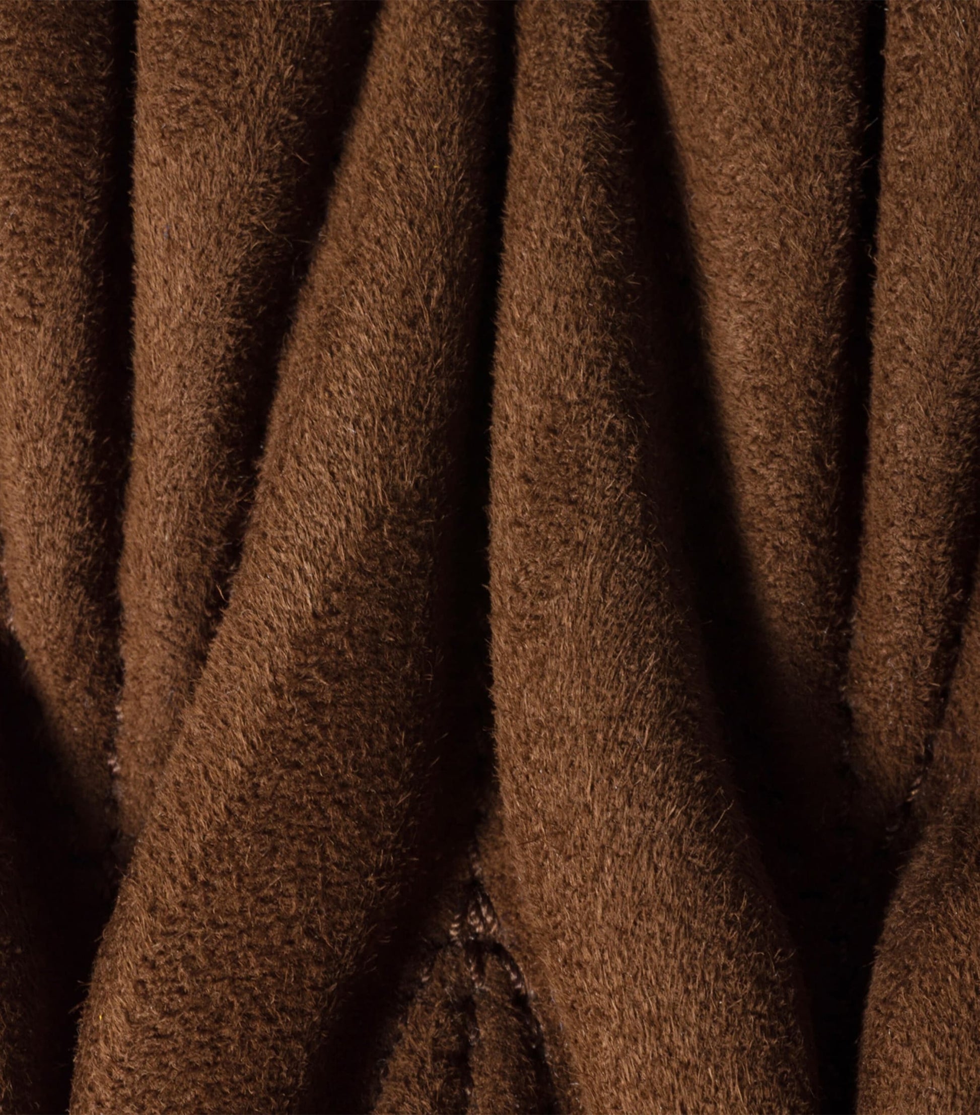 Brown Matelassé Suede Arcadie Top-Handle Bag