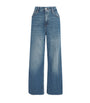 Good American Blue Good Skate Cropped Wide-Leg Jeans